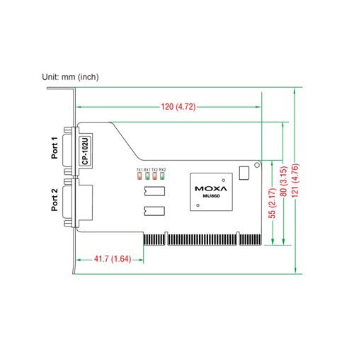 Moxa PCI Board CP - 102U - TNS Asia Pacific Pte Ltd