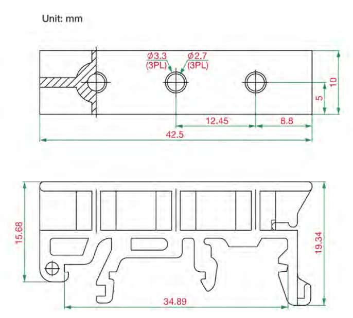 Moxa Din - Rail Mounting Kit DK 35A - TNS Asia Pacific Pte Ltd
