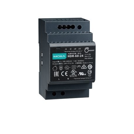 Moxa 60W Din - Rail Power Supply HDR - 60 - 24 - TNS Asia Pacific Pte Ltd