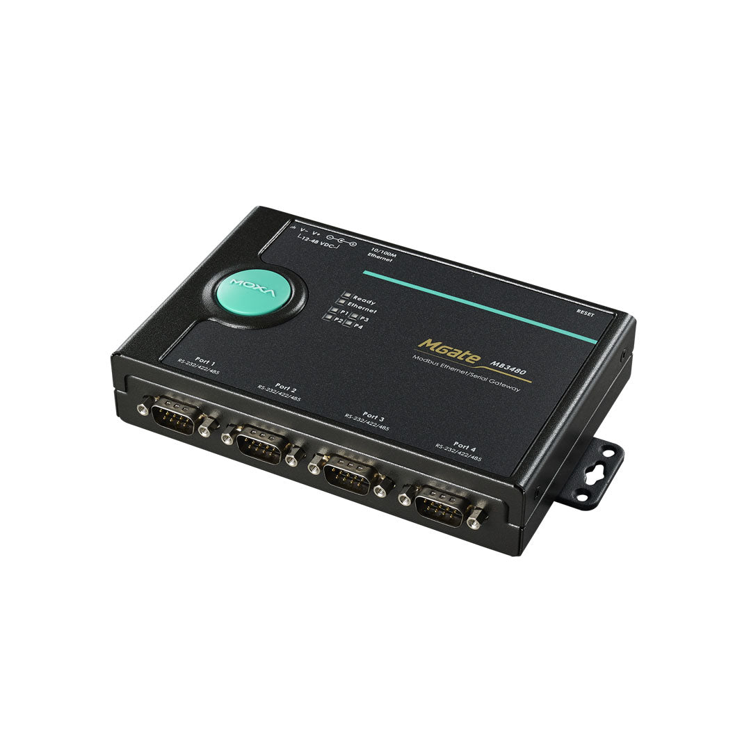 Modbus Gateway Moxa MGate MB3480 left