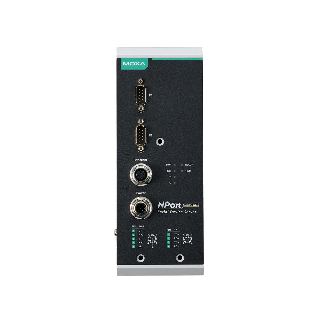 Railway Certified Device Server Moxa Nport 5250AI-M12