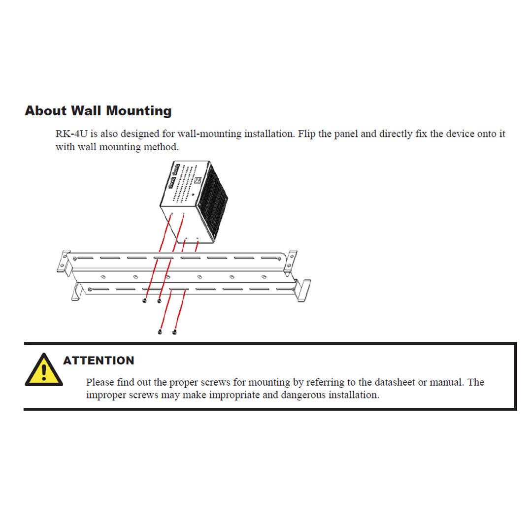 Rack Mounting Kit Moxa RK-4U Wall Mount