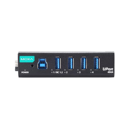 Moxa Industrial USB 3.2 Hub Uport 404A_Front view