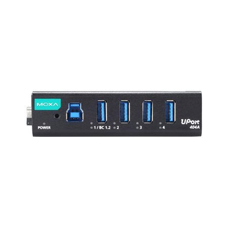 Moxa Industrial USB 3.2 Hub Uport 404A - TNS Asia Pacific Pte Ltd
