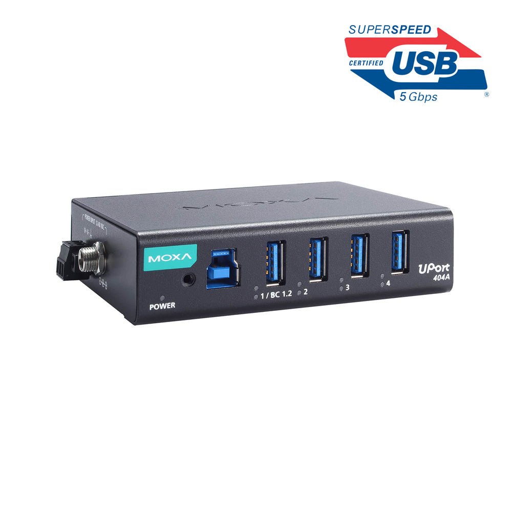 Moxa Industrial USB 3.2 Hub Uport 404A - TNS Asia Pacific Pte Ltd