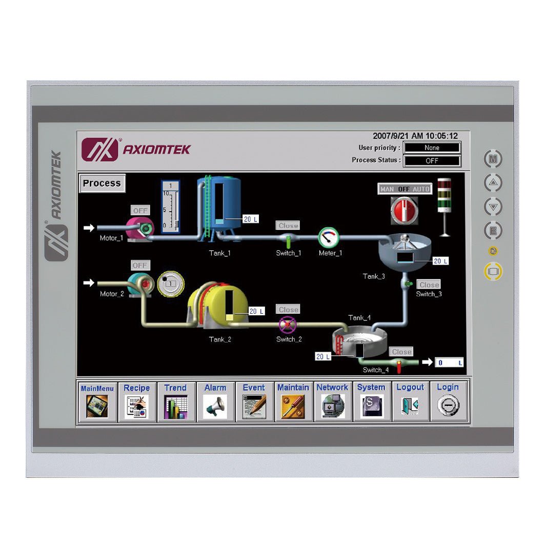 Axiomtek 12.1 inch Industrial Touch Monitor P6121 - V3 - TNS Asia Pacific Pte Ltd