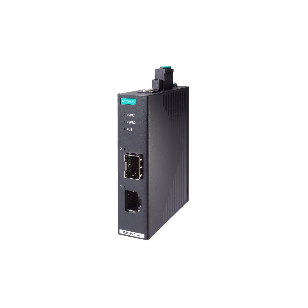 Moxa PoE+ Gigabit Ethernet to Fiber Converters IMC - P21GA - G2 - TNS Asia Pacific Pte Ltd