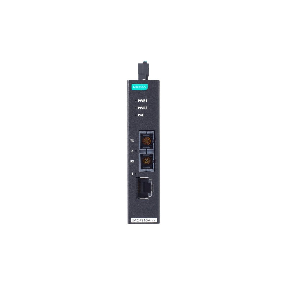 Moxa PoE+ Gigabit Ethernet to Fiber Converters IMC - P21GA - G2 - TNS Asia Pacific Pte Ltd