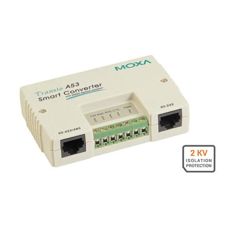 Isolated RS232 to RS422/485 Serial Converter | Moxa A53