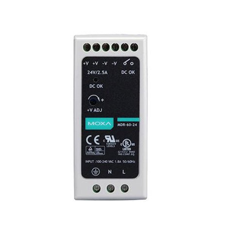 Moxa 60W Din - Rail Power Supply MDR - 60 - 24 - TNS Asia Pacific Pte Ltd