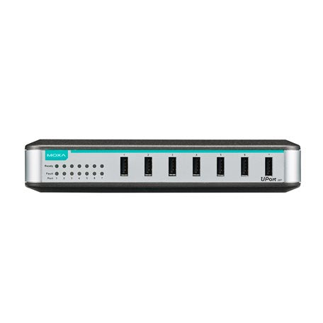 7 port USB 2.0 Hub Moxa Uport 207 - front view