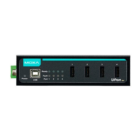 Industrial USB 2.0 Hub - Moxa UPort 404 front view