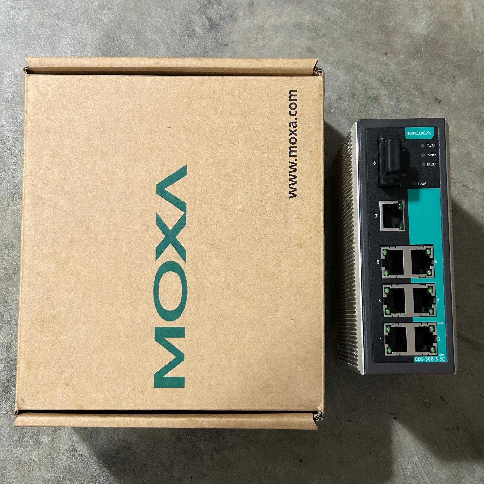 MOXA EDS-308-M-SC 別れ 8-Port Unmanaged Industrial Ethernet