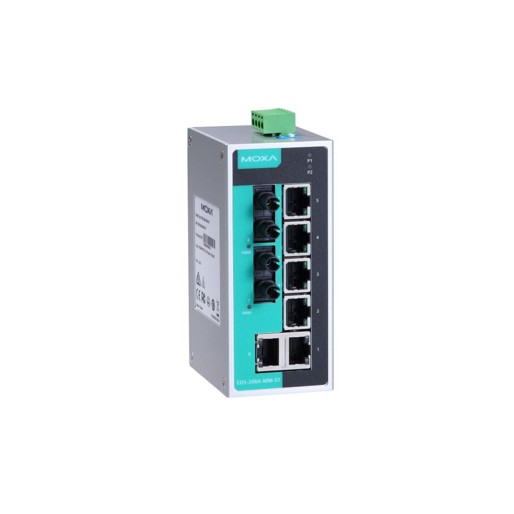 8 port Industrial Unmanaged Ethernet Switch | Moxa EDS 208A