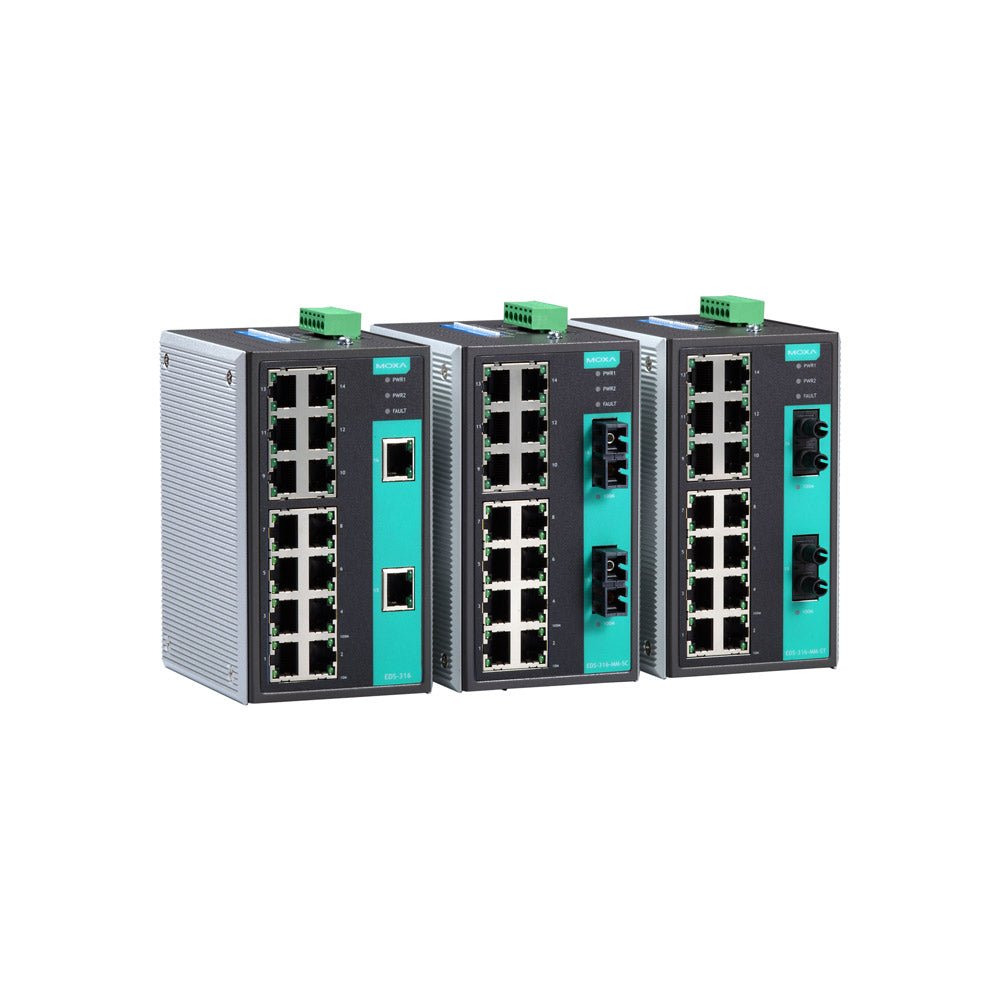 16 port DNV Certified Unmanaged Ethernet Switch | Moxa EDS 316