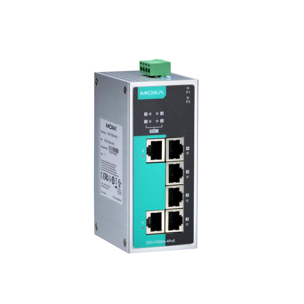 Moxa Ethernet Switch EDS P206A - 4PoE - TNS Asia Pacific Pte Ltd