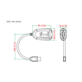 moxa uport 1100 series dimensions