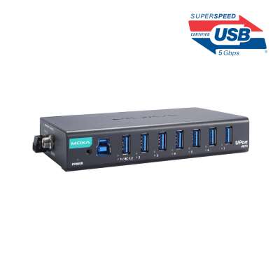 Industrial 7 port USB 3.2 Hub-Moxa Uport 407A